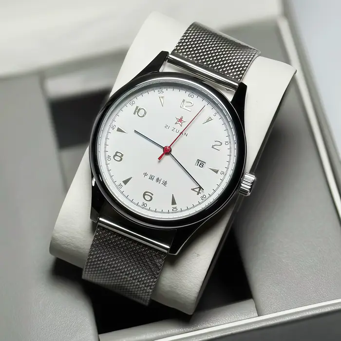 Nouvelle montre de pilote pour homme 1963, 41 mm, style rétro, or classique, seconde aiguille fluide