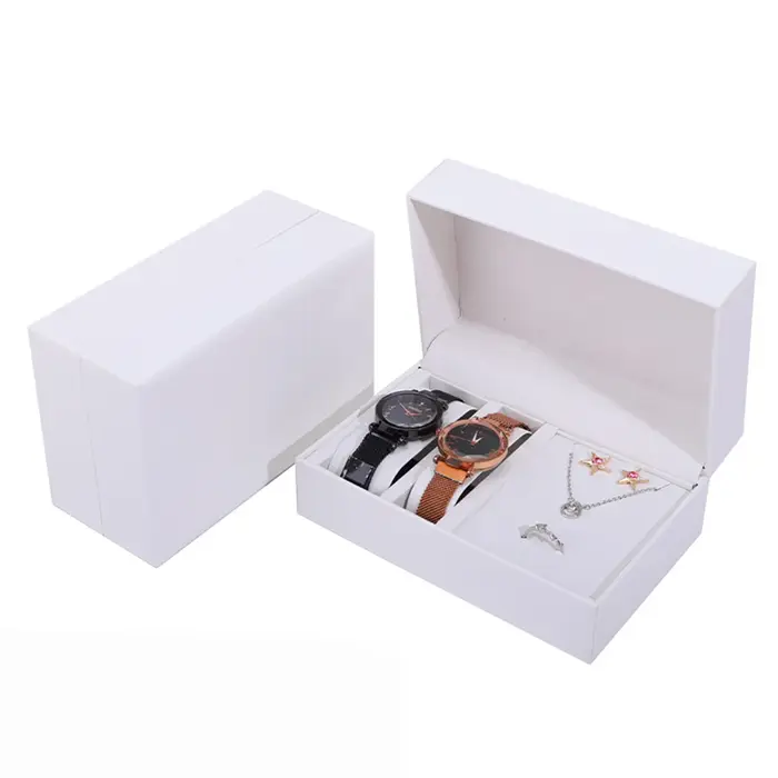 Boîte à montres en cuir PU pour femme et homme