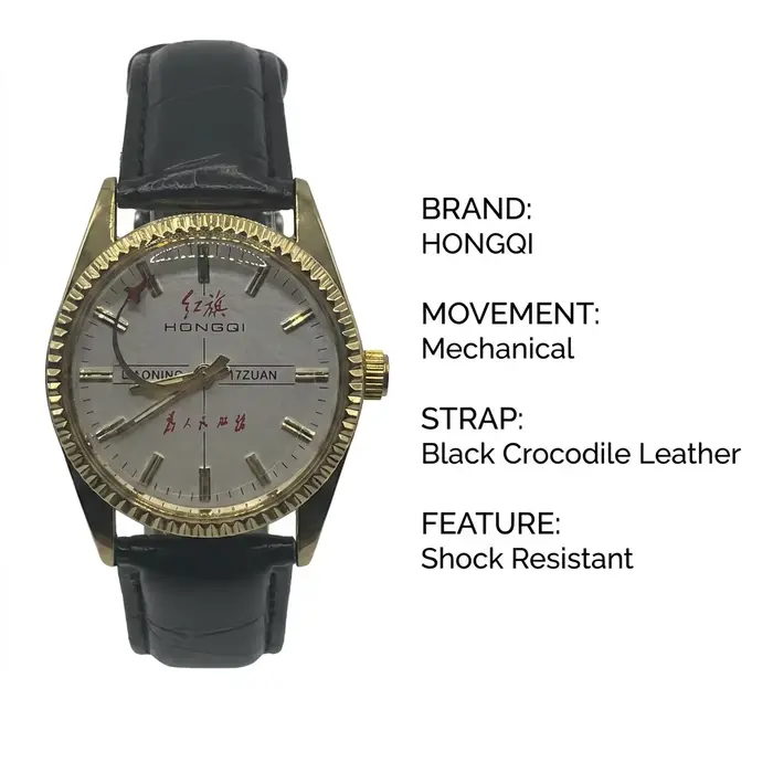 Montre mécanique vintage HONGQI pour homme