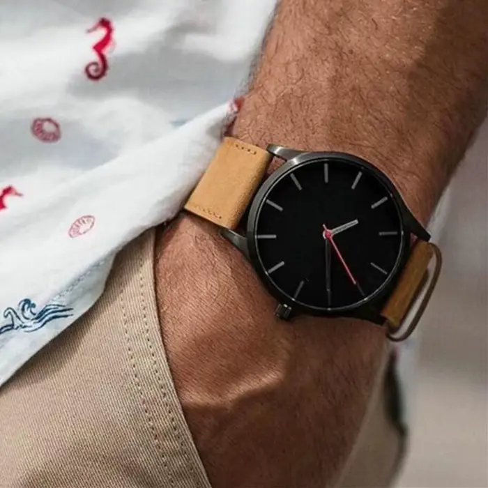 Mode hommes montres haut de gamme Simple analogique