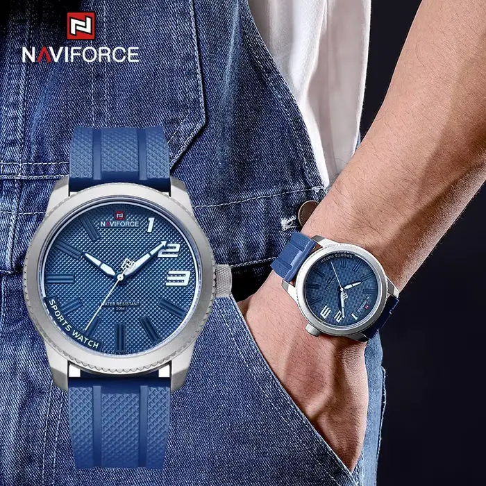 NAVIFORCE montres haut de gamme marque militaire Sport montre hommes Silicone étanche