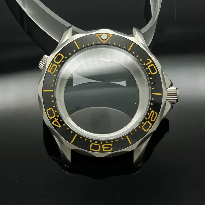 Accessoires de modification de montre de plongée avec boîtier argenté de 41 mm pour la série de montres Omg Sea Horse