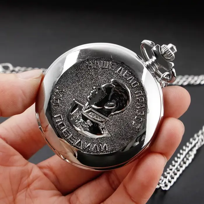 Montre à gousset — Montre de poche unisexe en argent Vintage