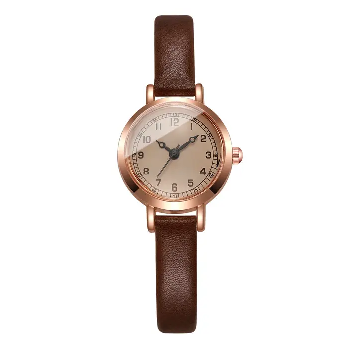 Mode petites femmes montres élégant Ultra-mince bracelet en cuir dames Quartz montre-bracelet Reloj Mujer filles horloge cadeau