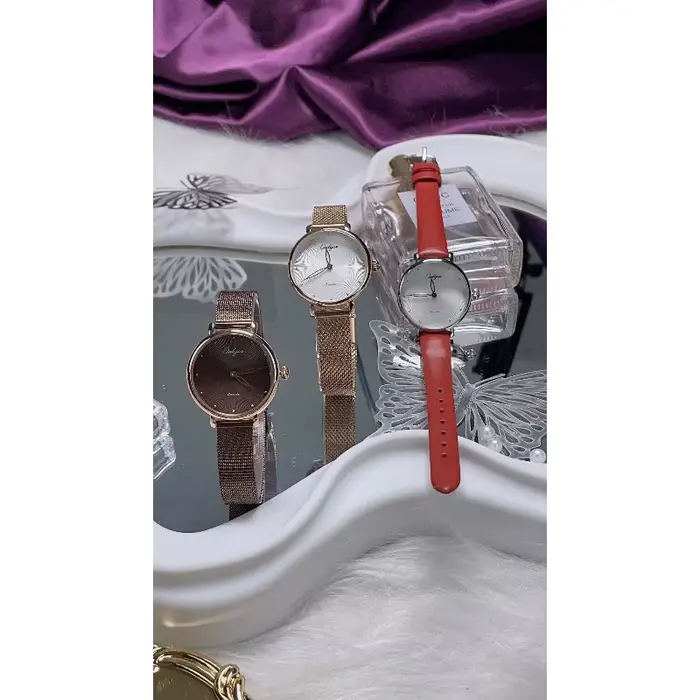 Montre à quartz à double aiguille en cristal fantôme pour femme ONLYOU