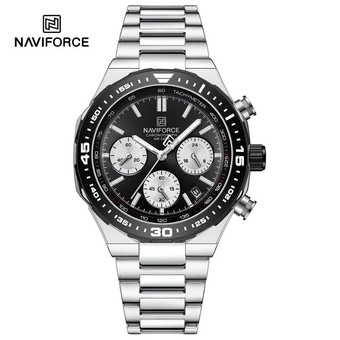 NAVIFORCE Top marque mode Original hommes montre Sport luxe chronographe étanche horloge en acier in