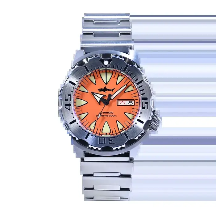 Heimdallr Monster NH36A mouvement automatique mécanique saphir cristal C3 lumineux 200m étanche montre-bracelet de plongée pour hommes