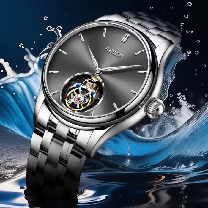 AESOP montre Tourbillon volant pour hommes squelette