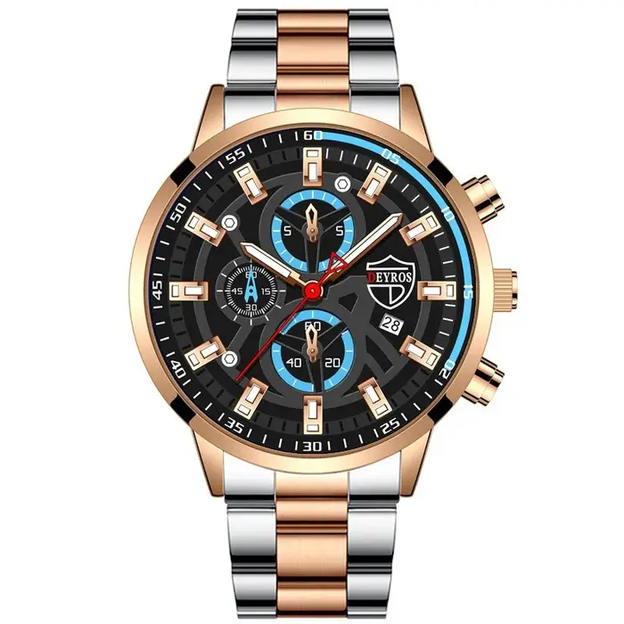 Montre de sport à quartz noire pour homme