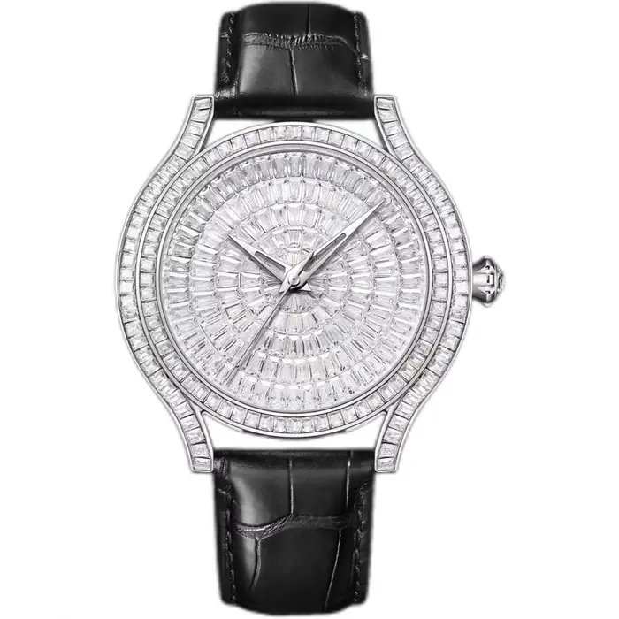 Montres automatiques pour hommes avec zircone cubique CZ, style hip-hop, luxe, montres mécaniques po