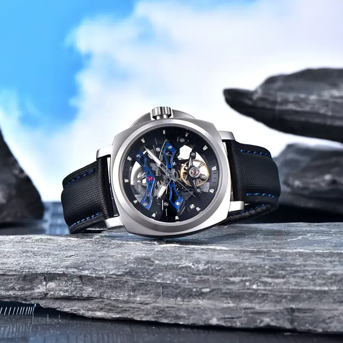PAGANI DESIGN 10Bar montre de plongée pour hommes cadran carré mécanique