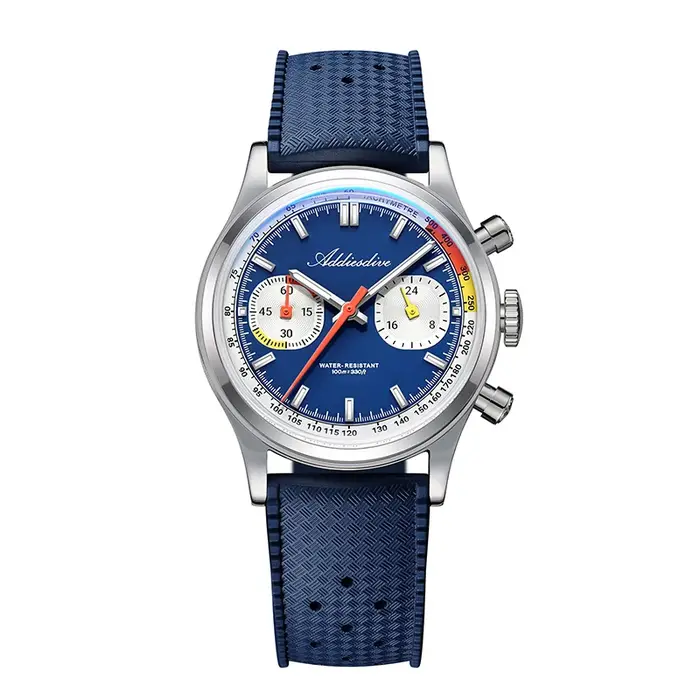 Montre sportive ADDIESDIVE TOP 38mm résistante à l'eau pour hommes quartz bracelet caoutchouc fluorocarboné occassions sportives