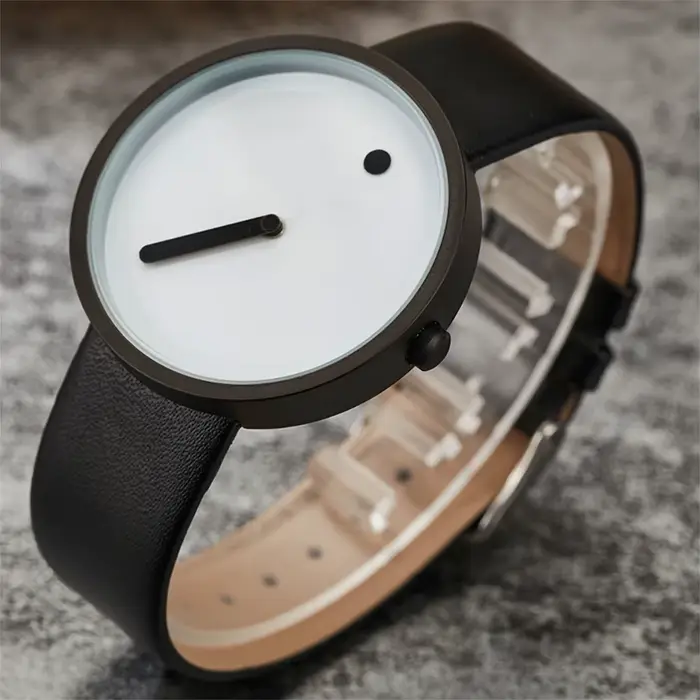 Montre-bracelet en cuir pour hommes