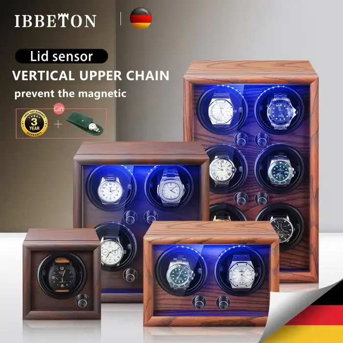 IBBETON Marque mécanique automatique remontoir de montres de luxe boîte