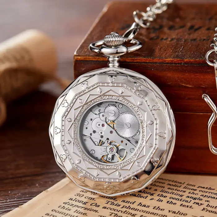 Montre de Poche Mécanique Hexagonale pour Homme et Femme