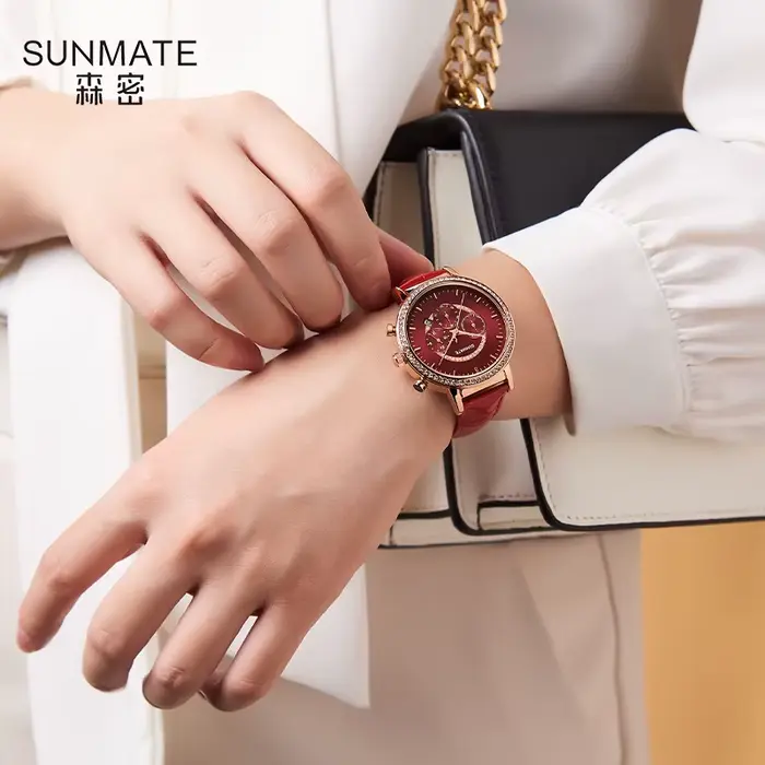 SUNMATE montre pour femme de luxe et élégante de haut niveau