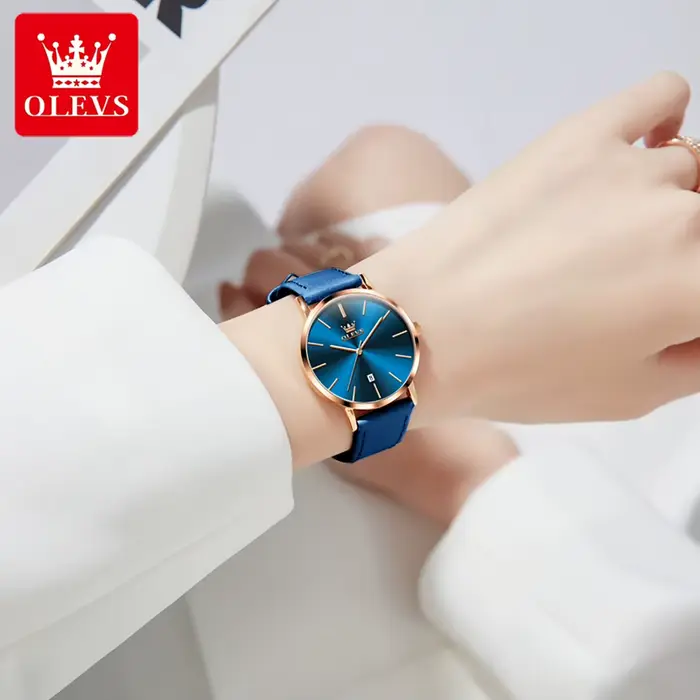OLEVS offre spéciale femme montre minimaliste mode Ultra mince 6.5mm étanche Quartz montre-bracelet marque originale