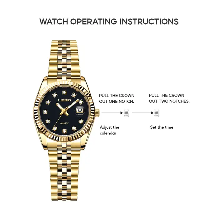 LIEBIG Top marque de luxe élégant montres à Quartz mode