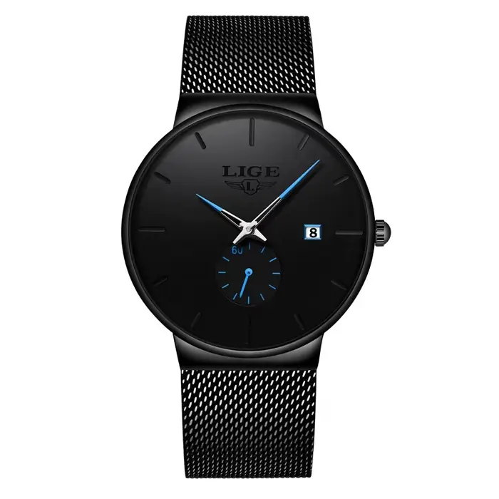 Mode Hommes Montres Top Marque De Luxe Quartz Montre Hommes Casual Mince Maille En Acier Étanche Spo