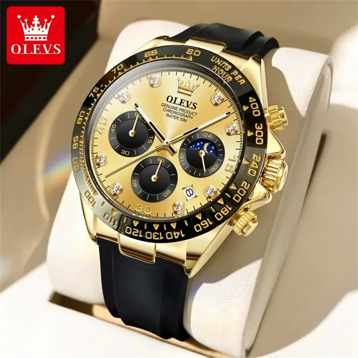 OLEVS 2875 montre à Quartz de luxe pour hommes étanche sport minuterie calendrier antichoc lumineux