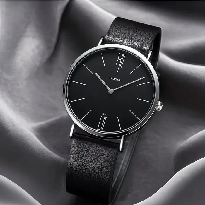 YAZOLE montres à Quartz pour hommes décontracté minimaliste Ultra-mince montre