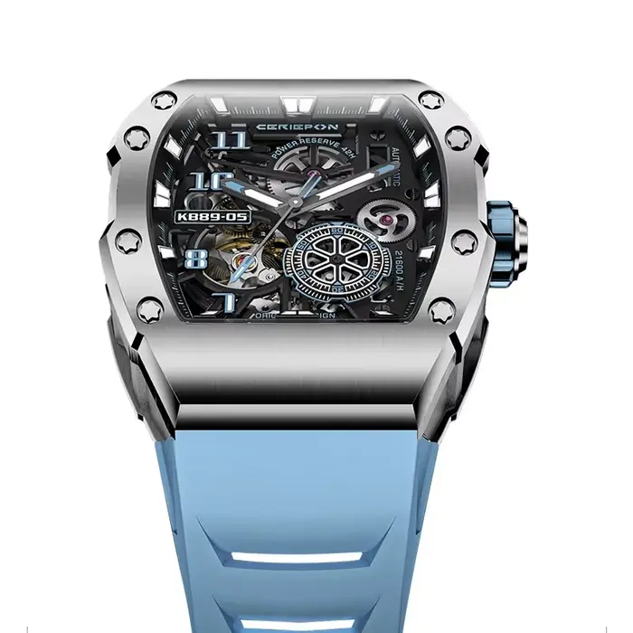 CERIEPON montre mécanique automatique modèle pour hommes marque évidé en forme de baril de vin montres lumineuses