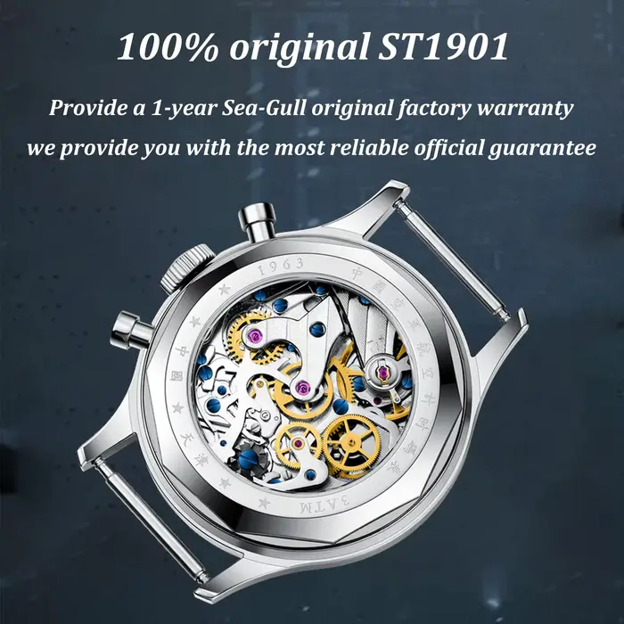 Seaghydr-Montre Pilote Mécanique ST1901 Édition Internationale pour Homme