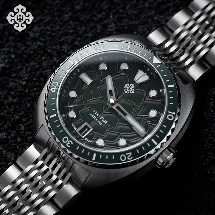 Montre IXDAO IPOSE 2026 motif Poséidon pour homme sport plongée résistance à l'eau 20 bars acier inoxydable automatique à remontage automatique occassions spéciales