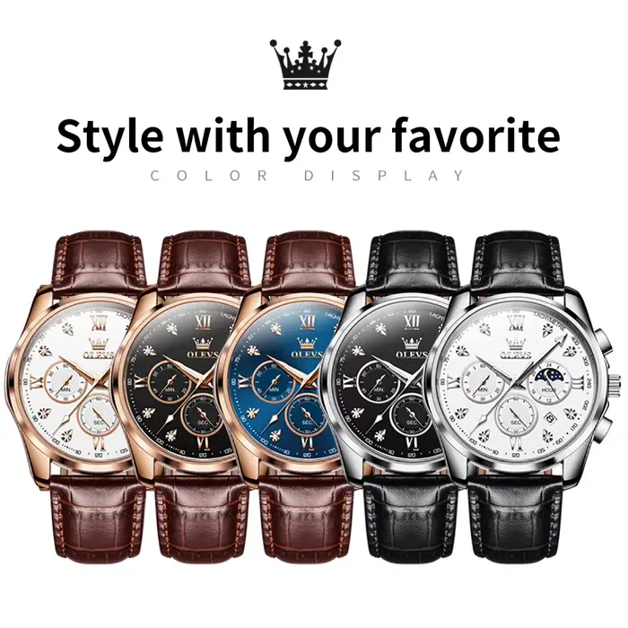 Montre-bracelet à quartz chronographe OLEVS 2888 pour homme