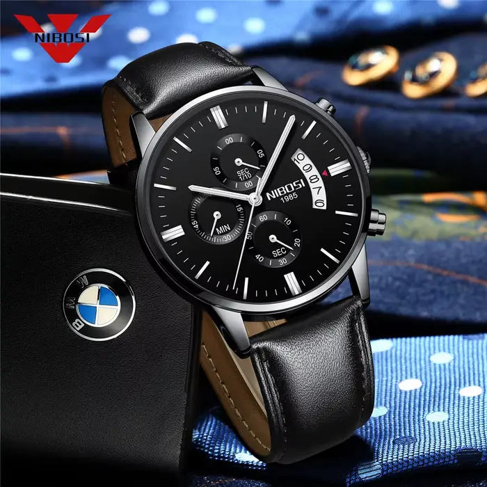 Montre-bracelet analogique à quartz pour homme