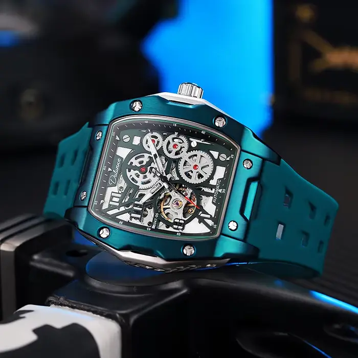 DULUNWE nouvelles montres pour hommes mode squelette mécanique