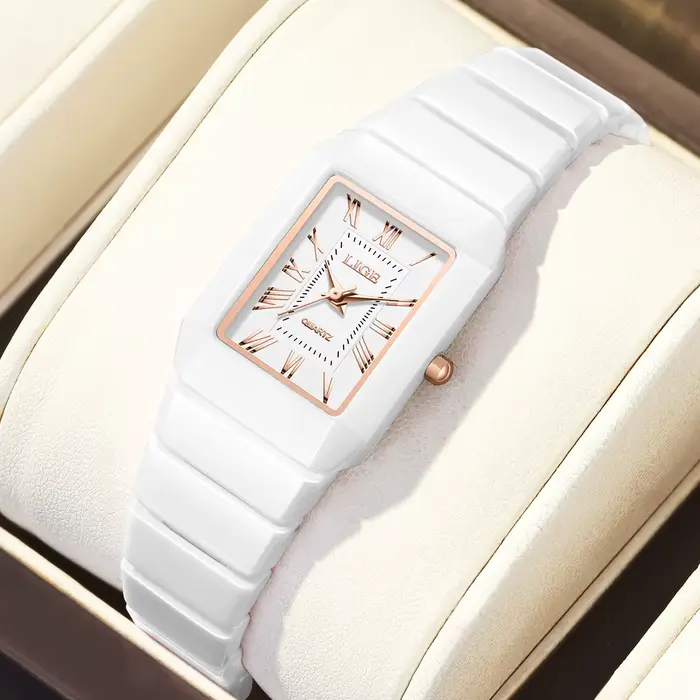 Montre rectangulaire de luxe LIGE pour femme