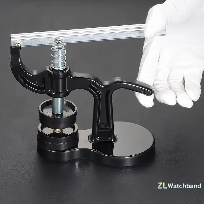 Outil de pression pour la réparation de montres, outil d'horloger pour fermer le fond de boîtier, outil manuel pour verre de montre avec 12 matrices en plastique, accessoire
