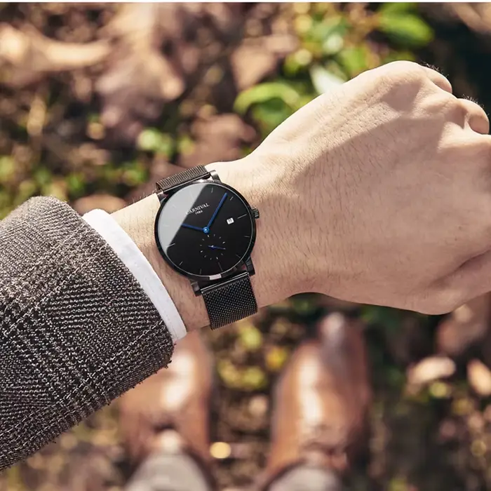Carnaval marque montres de luxe pour hommes mode étanche en acier inoxydable calendrier automatique mécanique