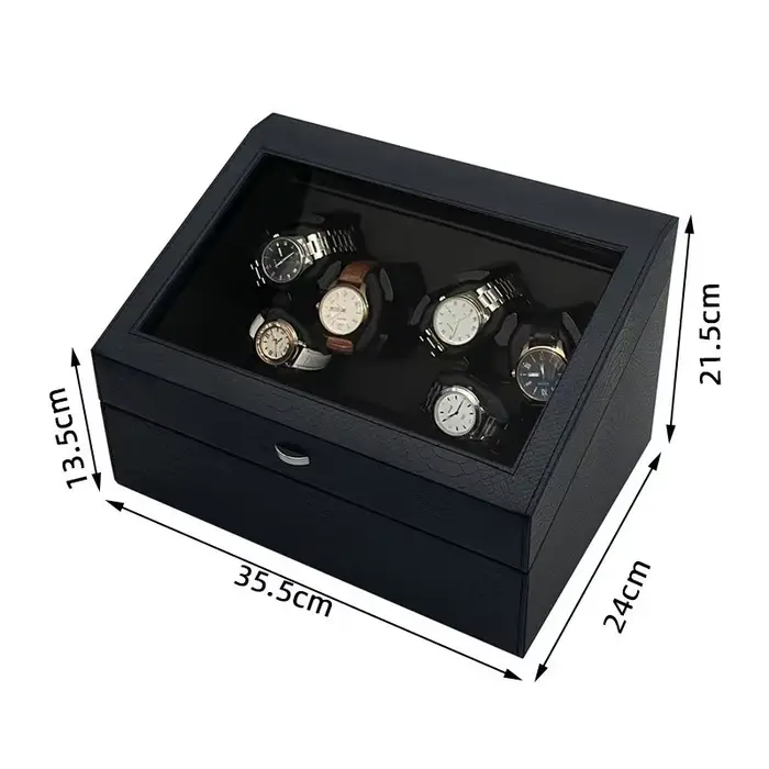 Remontoir de montre automatique en cuir, organisateur de montres rotatif, grande Machine à enrouler 