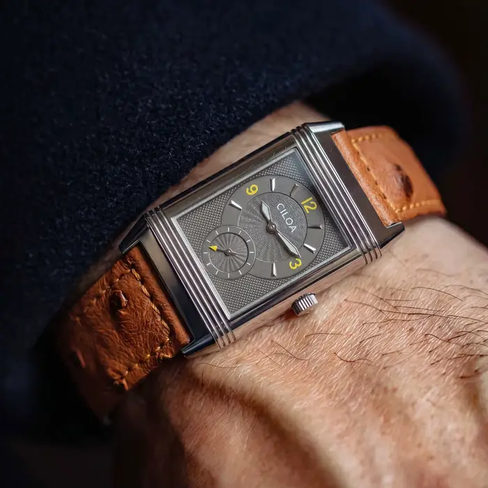 Montre-bracelet CILOA Quartz Carrée Rétro Élégante pour Homme Occasions Spéciales
