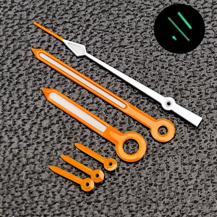 Aiguilles vertes et lumineuses compatibles avec mouvement à quartz VK63 VK63A pour montres homme et femme occassions spéciales