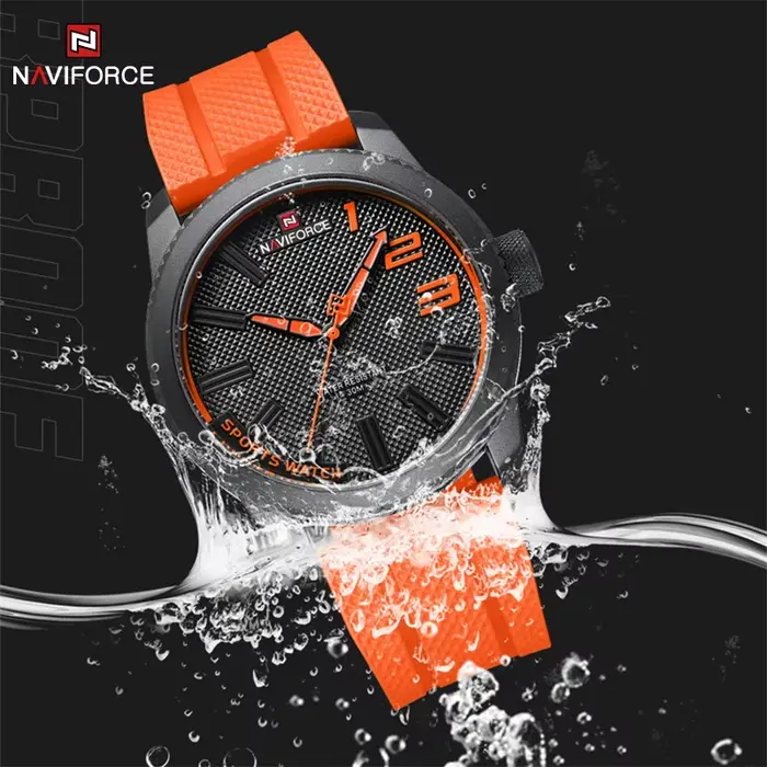 NAVIFORCE – montre à Quartz pour hommes, marque de luxe, bracelet en Silicone, militaire, étanche 30