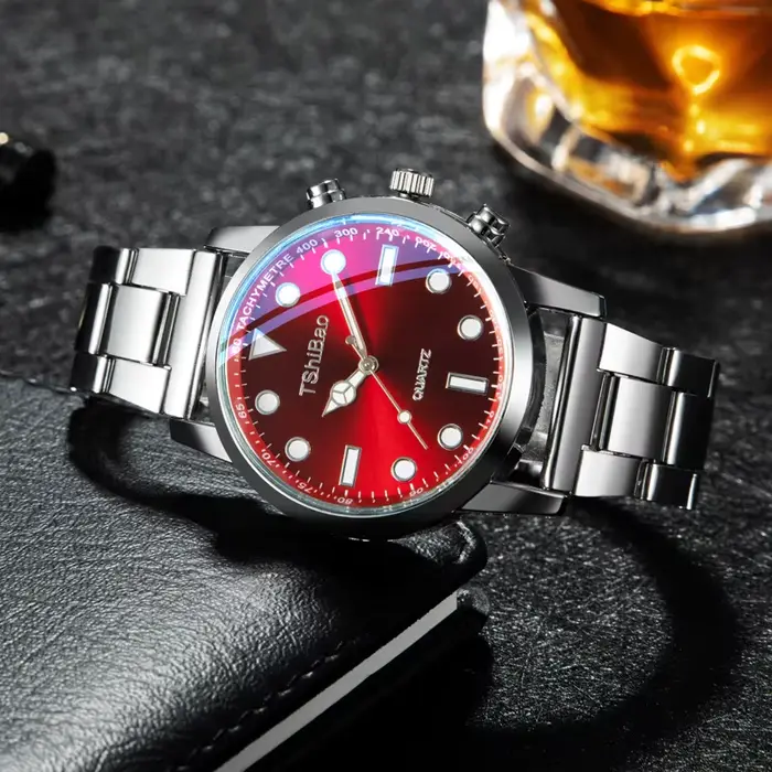 Montre pour hommes inhabituel Conceptual Crash fondant boîtier en forme de torsion montre-bracelet à