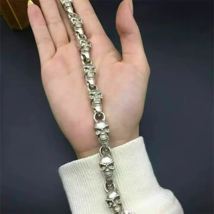 Bracelet de luxe tibétain en argent pour hommes et femmes