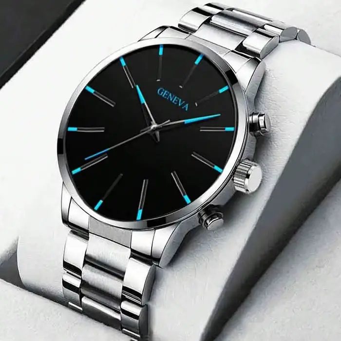 Montre à quartz élégante pour hommes, montre pour hommes d'affaires à la mode, cadeau de Noël et d'H