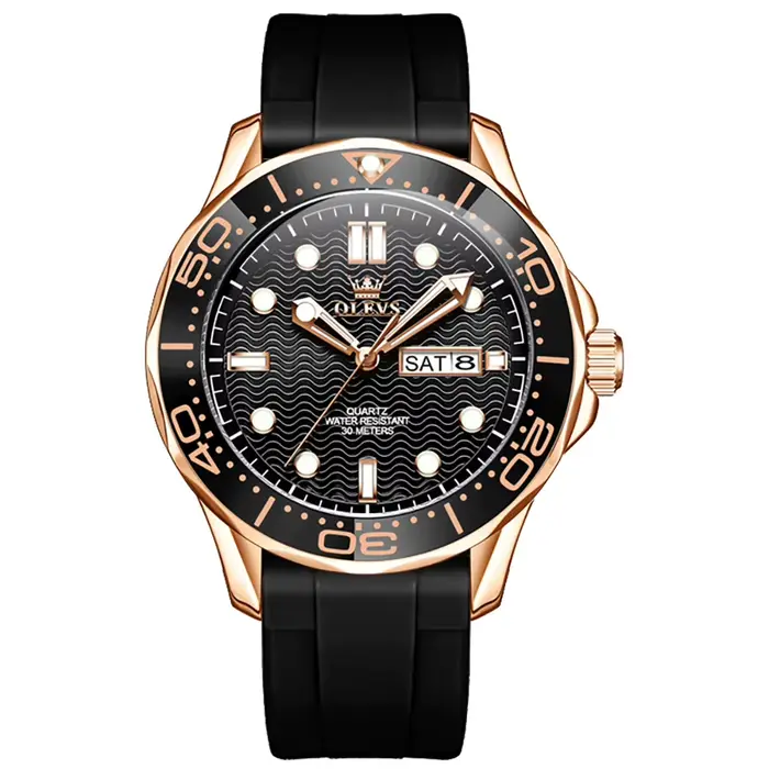 OLEVS – montre à Quartz pour hommes, étanche à 30M, montre-bracelet de sport pour pilote, lumineuse,