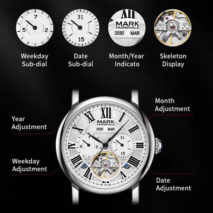 Montre de luxe pour homme MARK FAIRWHALE FW-6017