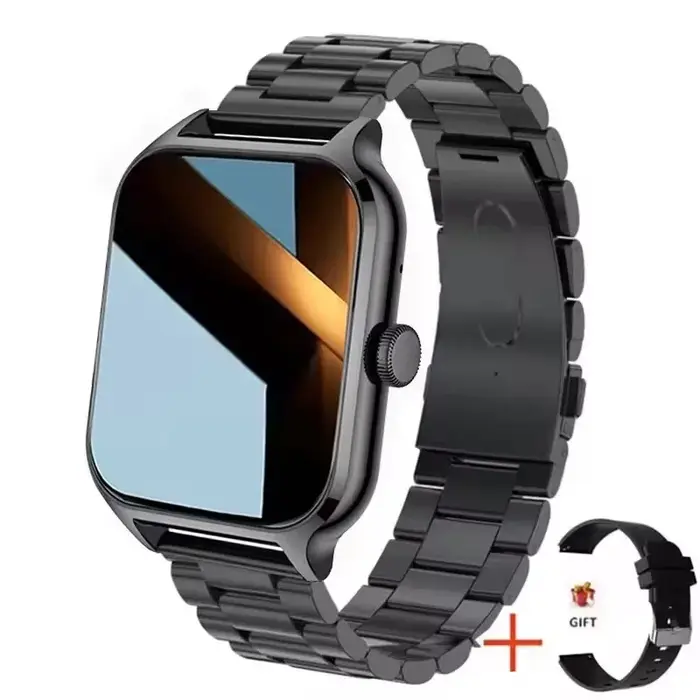 2025 montre intelligente femmes 2.01 "écran tactile complet traqueur de fréquence cardiaque Bluetooth appel étanche