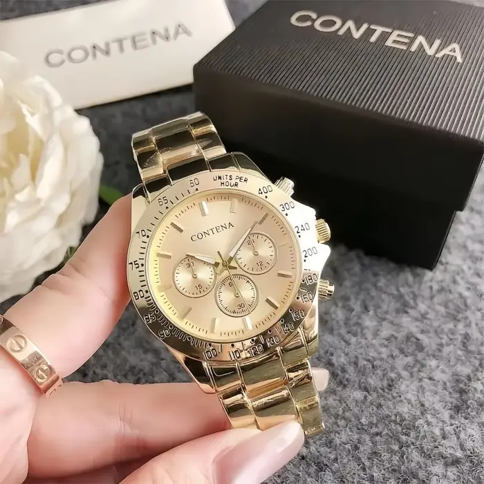 CONTENA femmes Top marque montre à Quartz classique élégant dames montre de luxe en acier inoxydable