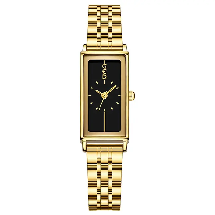 Montres pour femmes tendance de la mode bande rectangulaire en acier inoxydable étanche montre à quartz haut de gamme