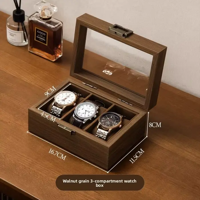 Nouvelle boîte de rangement de luxe haut de gamme en bois pour montres