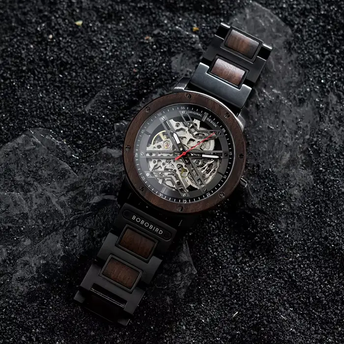Montre BOBO BIRD en bois personnalisée pour homme, cadeau d'anniversaire, soirée et cérémonie de remise de diplôme