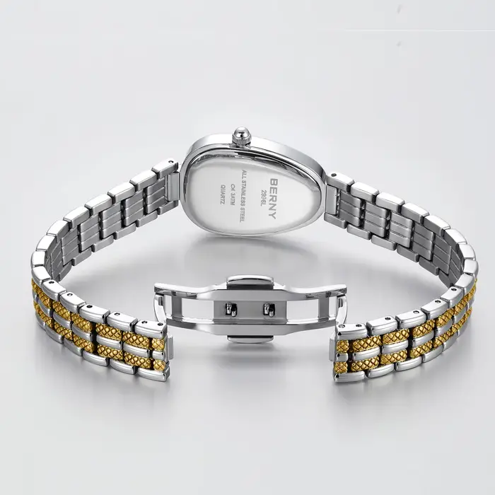 Montre en forme de serpent pour femmes avec mouvement à quartz Miyota 2035, bracelet en acier inoxydable, résistance à l'eau 3 bars, cadeau de luxe pour occasions spéciales