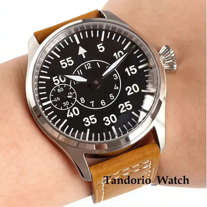 Montres de pilote rétro de 42 mm